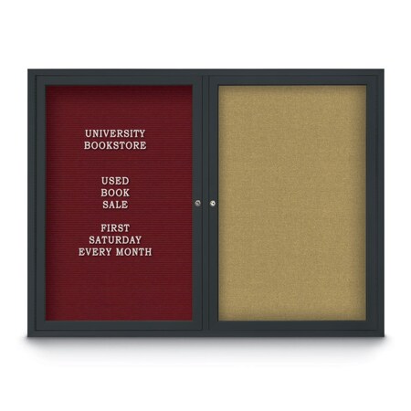 United Visual Products Corkboard, Pearl/Satin, 24" x 36" UV430H-SATIN-PEARL